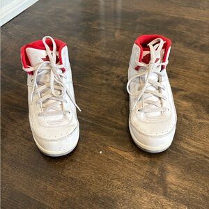 Boys air Jordan  White green and Red Sneakers